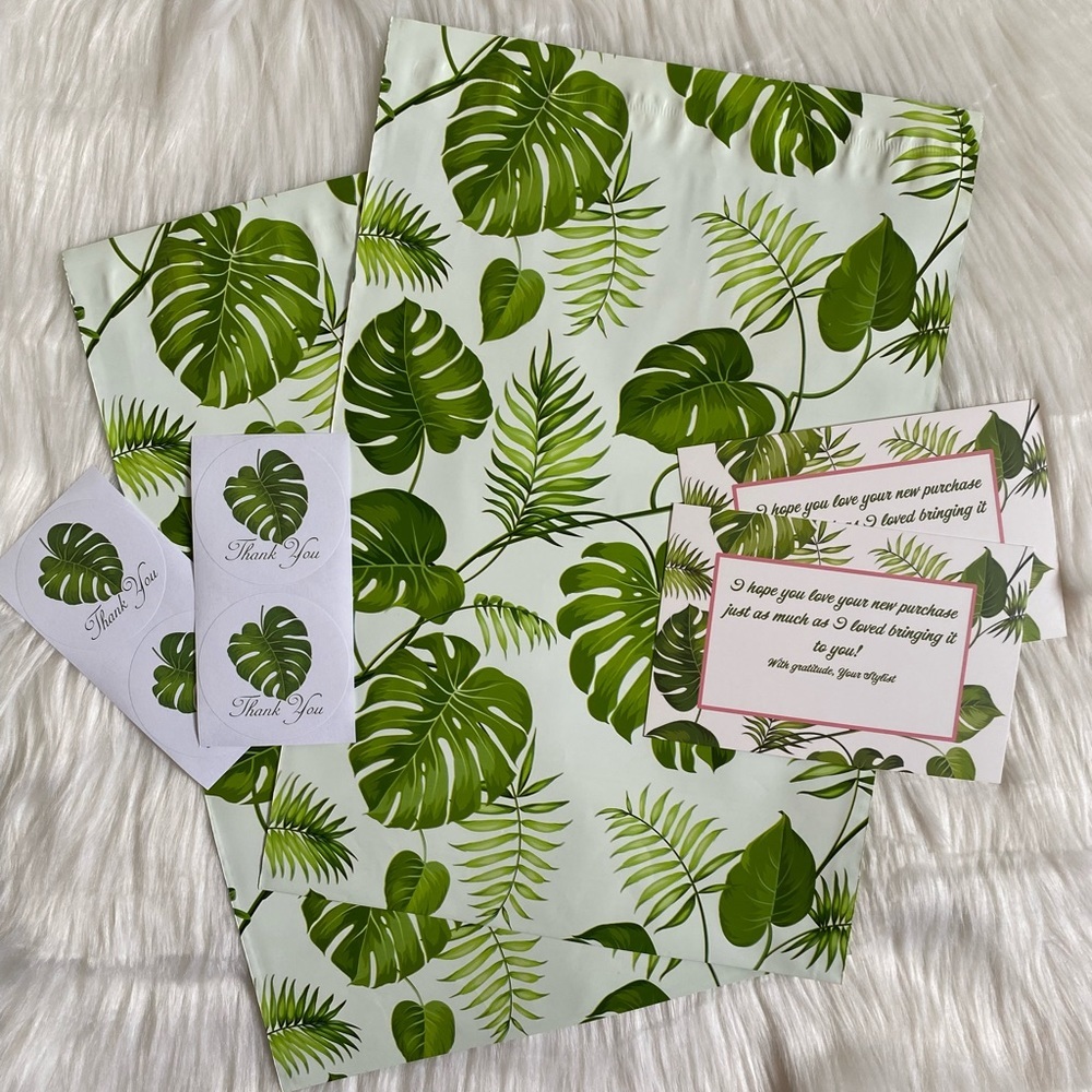 40 pack Banana leaf 10x13 poly mailer bundle